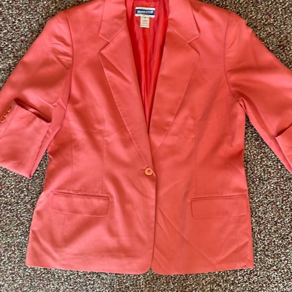 Pendleton Blazer Suit Jacket Sz 16 Salmon